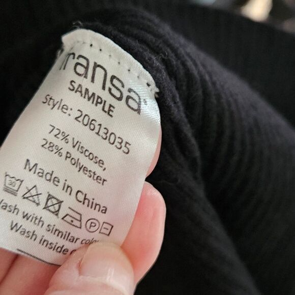 Nwt Fransa Black Long Sleeve Sweater/ Dress - Picture 4 of 5